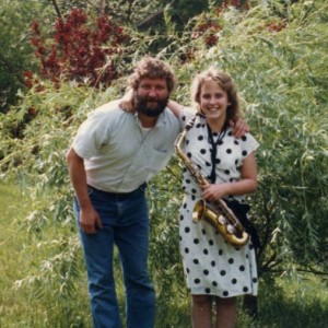 One of my favorite pictures of me and Dad - taken after first band concert, 1986.  I knew that he was so proud!